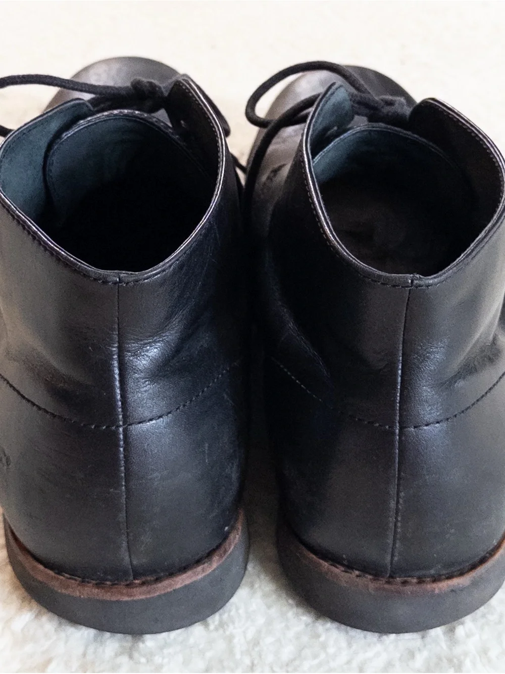 UGG Men’s Leighton Black Leather Chukka Boots Size 12 Casual Lace Up